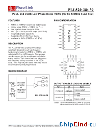 Datasheet PLL520-38 manufacturer PhaseLink