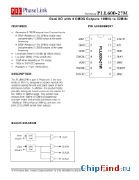 Datasheet PLL600-27MSC-R manufacturer PhaseLink