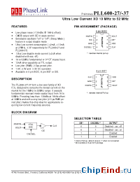Datasheet PLL600-27SC-R manufacturer PhaseLink