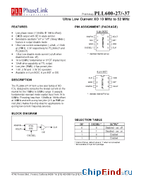 Datasheet PLL600-37TC manufacturer PhaseLink