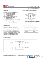 Datasheet PLL601-26SC-R manufacturer PhaseLink