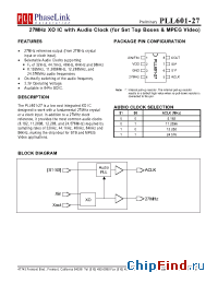 Datasheet PLL601-27SC-R manufacturer PhaseLink