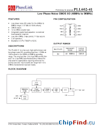 Datasheet PLL602-41XDC manufacturer PhaseLink