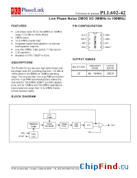 Datasheet PLL602-42XOM manufacturer PhaseLink
