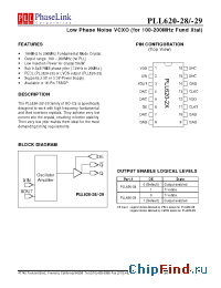 Datasheet PLL620-2XXC manufacturer PhaseLink