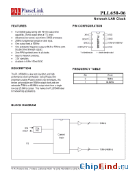 Datasheet PLL650-06SC-R manufacturer PhaseLink