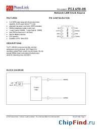 Datasheet PLL650-08SC manufacturer PhaseLink