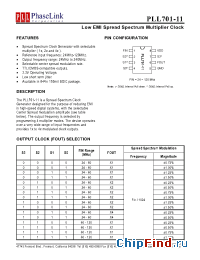 Datasheet PLL701-11SC-R manufacturer PhaseLink