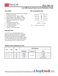 Datasheet PLL701-14SI manufacturer PhaseLink