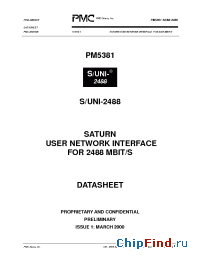 Datasheet PM5381 manufacturer PMC-Sierra