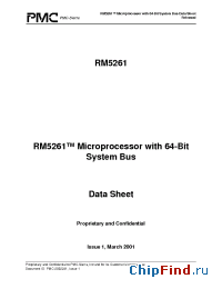 Datasheet RM5261 manufacturer PMC-Sierra
