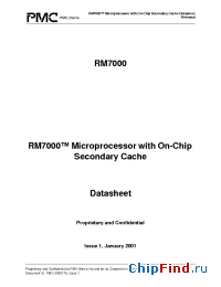 Datasheet RM7000 manufacturer PMC-Sierra
