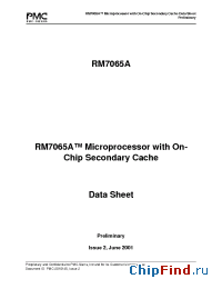 Datasheet RM7065A manufacturer PMC-Sierra
