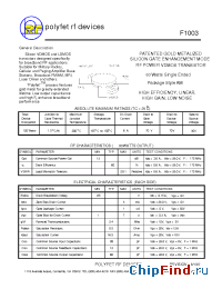 Datasheet LX723 manufacturer Polyfet