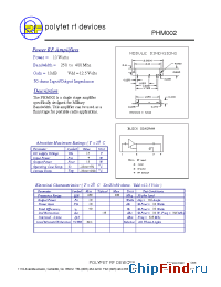 Datasheet PHM002 manufacturer Polyfet