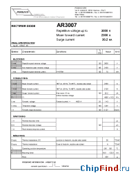 Datasheet AR3007 manufacturer Power Semiconductors
