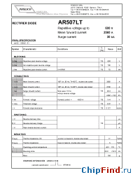 Datasheet AR507LTS06 manufacturer Power Semiconductors