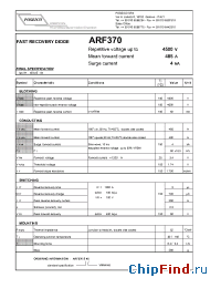 Datasheet ARF370 manufacturer Power Semiconductors