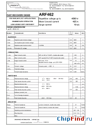 Datasheet ARF462S45 manufacturer Power Semiconductors