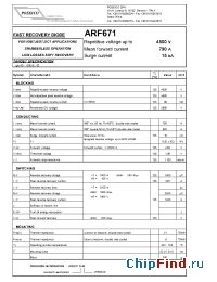 Datasheet ARF671 manufacturer Power Semiconductors