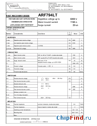 Datasheet ARF794LTS60 manufacturer Power Semiconductors