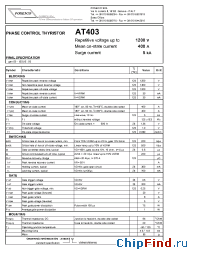 Datasheet AT403S12 manufacturer Power Semiconductors