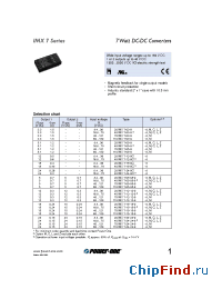 Datasheet 110IMX7-05-05-9 manufacturer Power-One