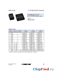 Datasheet 12IMR15-051212-2 manufacturer Power-One