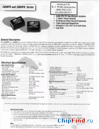 Datasheet 205S12HFR manufacturer Power-One