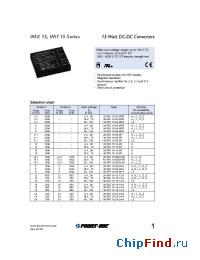 Datasheet 20IMX15-05-05-9 manufacturer Power-One