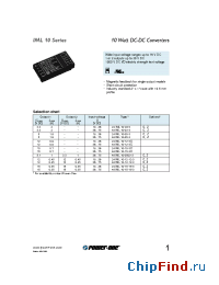 Datasheet 24IML10-03-3 производства Power-One