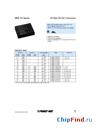 Datasheet 24IMS15-15-15-9 manufacturer Power-One