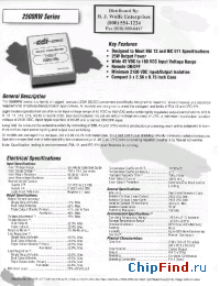 Datasheet 2505/15T72RW manufacturer Power-One