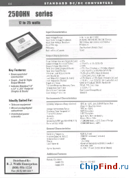 Datasheet 2505D48HN manufacturer Power-One