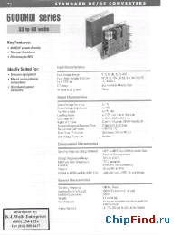 Datasheet 6005S48HDI manufacturer Power-One