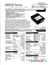 Datasheet BXA30-12S05 manufacturer Power-One