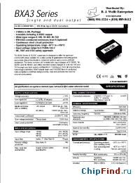 Datasheet BXA3-24S05 manufacturer Power-One