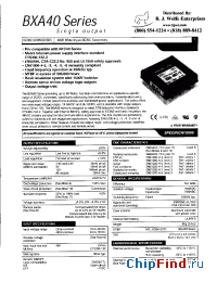 Datasheet BXA40-24S3V3-S manufacturer Power-One