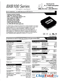 Datasheet BXB100-48S05 manufacturer Power-One