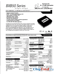 Datasheet BXB50-48S05 manufacturer Power-One