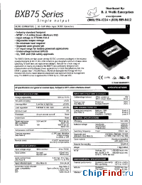 Datasheet BXB75-48S3V3 manufacturer Power-One