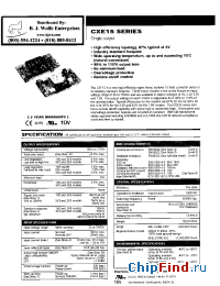 Datasheet CXE15-48S05 manufacturer Power-One