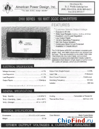 Datasheet D100-28A manufacturer Power-One