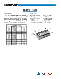 Datasheet DRS1205 manufacturer Power-One