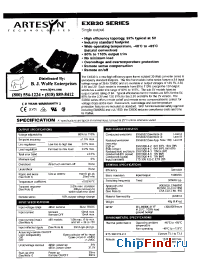 Datasheet EXB30-48S12 производства Power-One