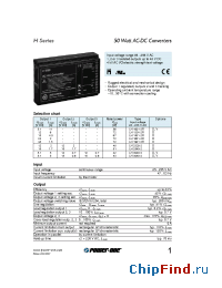 Datasheet LH1901-2R manufacturer Power-One