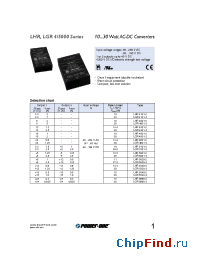 Datasheet LHR4101-2 производства Power-One