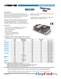 Datasheet MPB125-2005 manufacturer Power-One