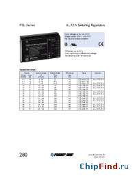 Datasheet PSL156-7R manufacturer Power-One