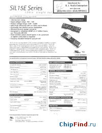 Datasheet SIL15E-12W3V3 manufacturer Power-One